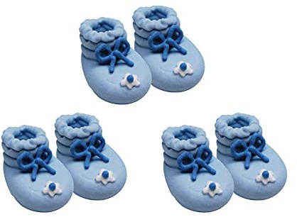 Anniversary House Booties Sugarcraft Toppers Blue, SF111B