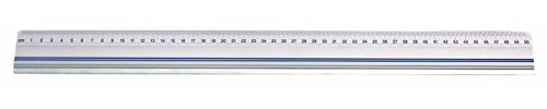 Schneidelineal aus Aluminium mit Stahlkante und rutschsicherer Gummieinlage, 30cm oder 50cm (2, 50cm)