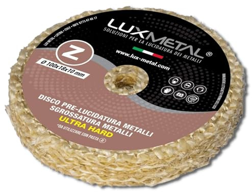 Lux Metal - Polierscheibe 100 mm Sisal grob für schleifbock doppelschleifer bohrmaschine akkuschrauber winkelschleifer Polierscheiben Zum Polieren Metall wie Aluminium Edelstahl, für Polierpaste