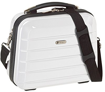 Kosmetikkoffer Beauty Case weiß aufsteckbar auf Trolleysystem ca. 14 Liter Beauty Case