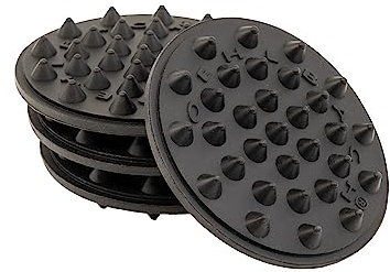 Oehlbach Shock Absorber - Hochwertige Schwingungsdämpfer für Subwoofer, Lautsprecher, Verstärker & Plattenspieler - Vibrationsschutz, Lautsprecherfüße, 4er-Set, Schwarz