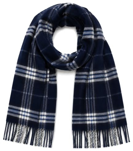 TigerTie - feiner Designer Schal kariert gemustert - Stoff Cashmink - made in Germany