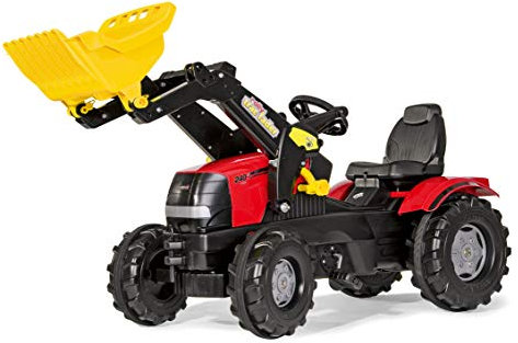 Rolly Toys Traktor / rollyFarmtrac Case Puma CVX 240 (inkl. rollyTrac Lader, für Kinder im Alter von 3 – 8 Jahre, verstellbarer Sitz) 611065