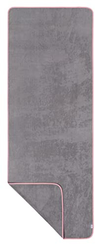 Sowel® Saunahandtuch 220 x 80 cm, 100% Bio-Baumwolle, Strandtuch XXL, Badetuch Groß, Saunatuch, Handtuch, Strand, Sauna, Damen und Herren, Grau/Pink