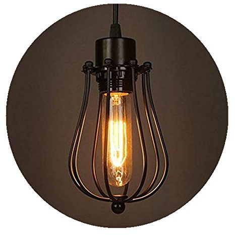 Chrasy E27 Retro Vintage Hängelampe Retro Landhausstil Hängeleuchte Modern Industrielampe Metal Deckenleuchte Beleuchtung Pendelleuchte E27 Fassung für Wohnzimmer Esszimmer