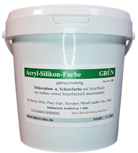 BETON-ABC Grün - Betonfarbe Acryl Silikon 1 Liter