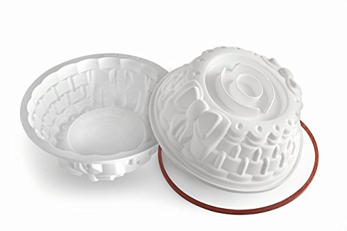 silikomart | Stampo in Silicone HAPPY LOVE, Antiaderente, Confezione da 1 Stampo per Dolci, 4 Cavità, 60 x 62,5 mm, h 34 mm, Made in Italy | Confezione da 1 Stampo per Dolci, Antiaderente, 1 Cavità, h 34 mm, Made in Italy