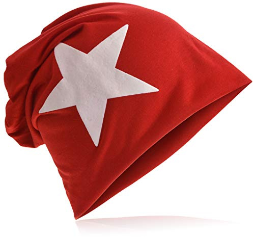 Jersey slouch beanie lång mössa med stjärnstil unisex enfärgad män kvinnor trend, En Storlek