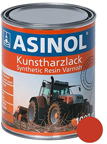 ASINOL FAHR ROT MÄHDRESCHER 1.000 ml Kunstharzlack Farbe Lack 1l Liter Dose