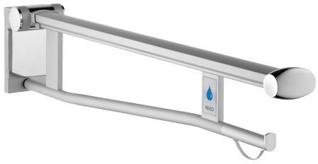 Keuco 34903171838 Plan Care Stützklappgriff WC Aluminium, silber-eloxiert / lichtgrau