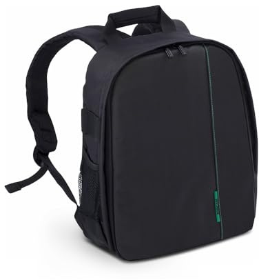 RivaCase 7460 SLR Backpack, Zaino in Poliestere per Fotocamere Reflex, Nero