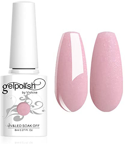 Vishine 8ml Gelpolish Manicure Salon UV LED Soak Off Gel Nail Polish Varnish Color Light Pink #1344
