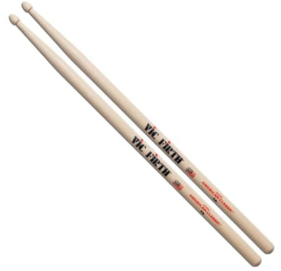 Vic Firth 7A - Baqueta (punta de madera, nogal americano)