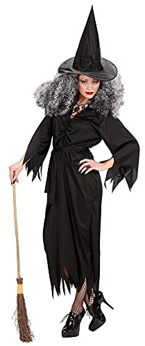 W WIDMANN MILANO Party Fashion – kostym häxa, klänning, häxhatt, karnevaldräkt, halloween