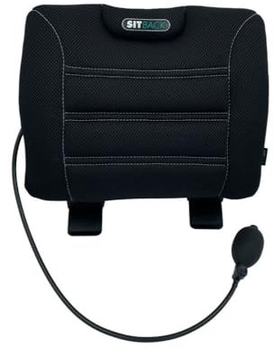Sitback Air Universales Rückenstützkissen, aufblasbar, für Autositze, Bürostühle, Sofa, (Stoff Black Air)