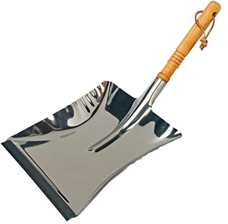 Redecker Edelstahl-Abfallschaufel mit Holzgriff, 45 cm