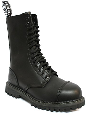Grinders Herald 2015 Mattlack Schwarz Unisex Sicherheit Stahlkappe Militär Punk Stiefel
