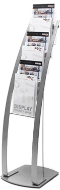 Deflecto 693145 6 fickgolvstativ – silver