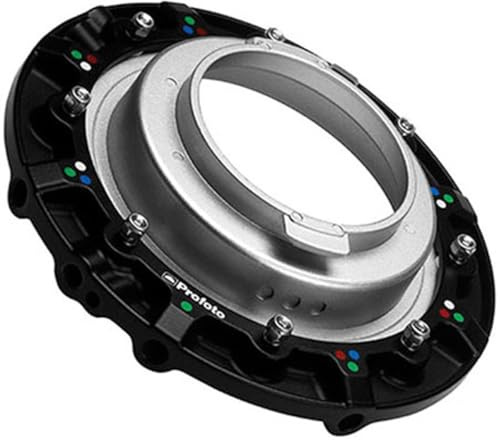 Profoto RFi Speedring Adapter Broncolor Pulso - 360° drehbar, farbcodierte Streben, Metall, Schwarz