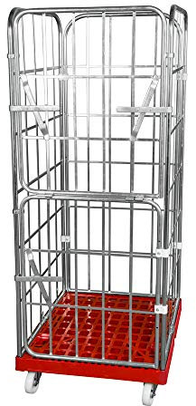 Rollbehälter 1650 mm 4-seitig verzinkt mit klappbarer Tür