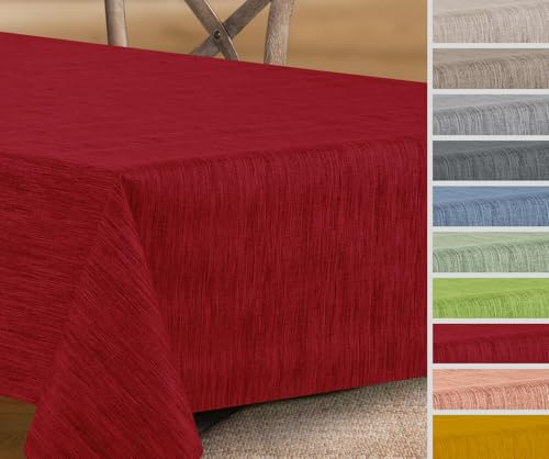 BEAUTEX Wachstuchtischdecke Georginias rund 120 Meterware abwaschbar | wasserundurchlässig, pflegeleicht, strapazierfähig, zuschneidbar, strukturierte Oberfläche, für Esszimmer, Balkon & Garten