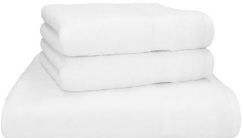 Betz 3-TLG. Strandtuch Saunatuch Badetuch Liegetuch Handtuch Premium Frottee Set 1 Tuch 70x200 cm 2 Tücher 50x100 cm Farbe weiß