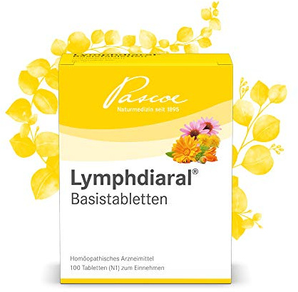 Pascoe Lymphdiaral Basistabletten, Arzneimittel in Tablettenform, 100 Stück | Arzneimittel in Tablettenform, Tabletten zum Einnehmen, Packungsgröße 100 Stück, Originalprodukt von Pascoe Naturmedizin
