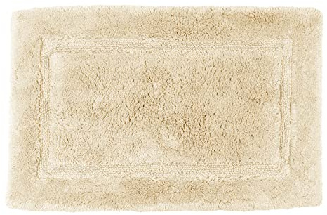 Allure Bamboo Bath Mat Non Slip 50 x 80cm, Luxury Deep Pile, Hypo-Allergenic, Antibacterial, Odour Resistant Bathroom Rug (Sand)