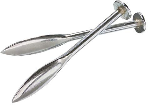Footprint Pair of Line Pins, silver, 32 x 7 x 2.5 cm, 620C