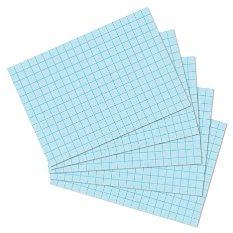 Herlitz Lot de 100 fiches bristol Format A4/A5/A6/A7/A8 A6 quadrillé A6 kariert bleu