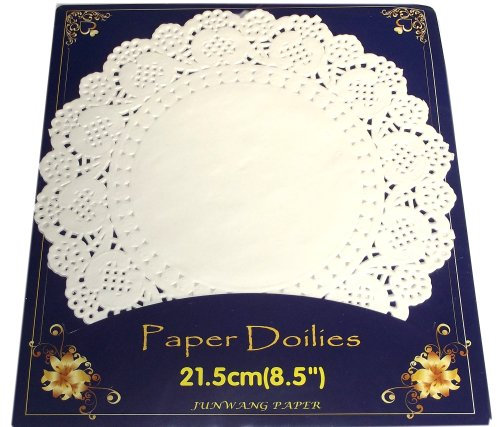junwang parquet de 20 napperon de Table en Papier Ronde diamètre 21,5 cm Serviette