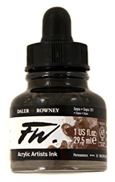 Daler Rowney FW Artists Acrylic Ink 29.5 ml Pot - Sepia