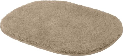 Erwin Müller WC-Vorlage, WC-Matte Kefalonia rutschhemmend Taupe Größe 50x60 cm - für Fußbodenheizung geeignet, dichter, Flauschiger Floor (weitere Farben)