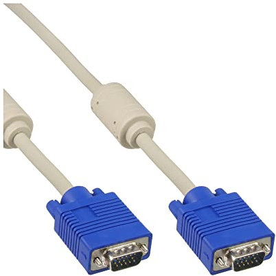 InLine 17805S cable VGA 0,5 m VGA (D-Sub) Negro - Cables VGA (0,5 m, VGA (D-Sub), VGA (D-Sub), Negro, Oro, Male connector/Male connector)