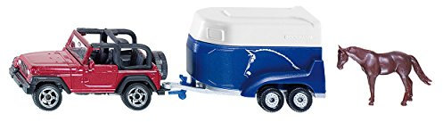 SIKU Jeep mit Pferdeanhänger Nr. 1651, 155