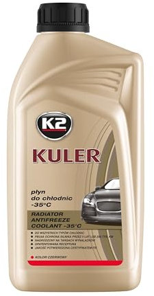 K2 Kühlerfrostschutz Fertiggemisch, G12 / G12plus, long life, Farbe rot, bis -35°C, Kühlmittel, Kühlflüssigkeit, Frostschutzmittel, für alle Automarken geeignet 1L