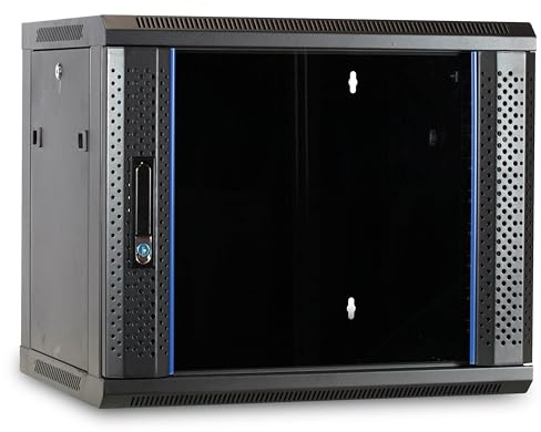 DSIT 9U väggskåp med glasdörr 600x450x500mm (BxDxH)