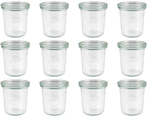 Weck Mini-Sturzglas 140 ml, ohne Ringe und Klammern, 12 stücke