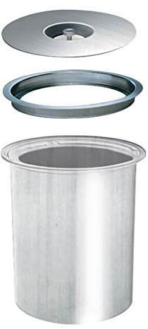 WESCO Ergo Master 5 L, Edelstahl mit Alu-Einsatz, Einbau Abfallsammler für Arbeitsplatte Mülleimer