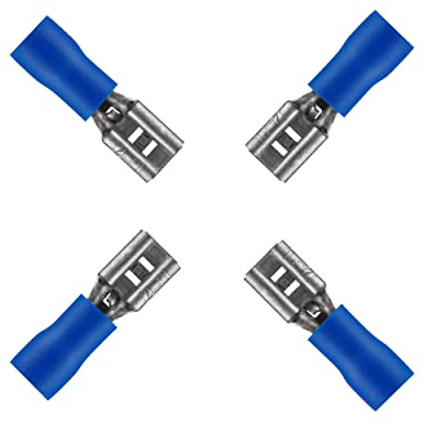 REV Flachsteckhülse, Kabelschuh - Flachstecker, 15 Stück, 6,3-0,8 mm, blau