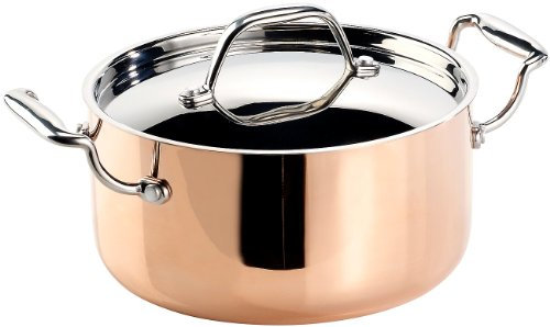 Tornwald-Schmiede Stockpots - pentola: Pentola in rame, con coperchio, 20 cm (rame induzione, Pentolame induzione)