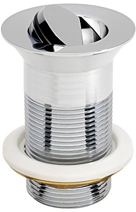 JT Pickfords | Flip Top Basin Waste - Chrome | Unslotted for A Basin with No Overflow