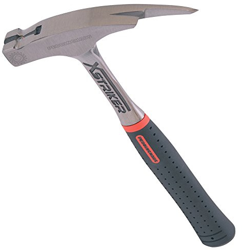 Mob outillage 0407000001 Marteau de charpentier X Striker forgé une pièce entièrement poli tête aimantée poignée élastomère