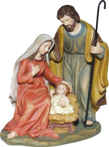 Heilige Familie Block, Höhe 15cm, handbemalen