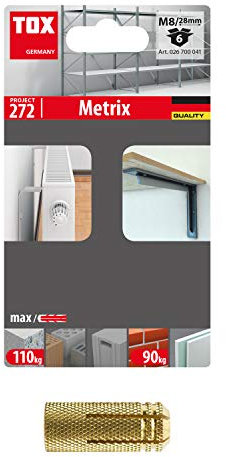 TOX Messing-Spreizdübel Metrix M8x28 mm, 6 Stück, 026700041