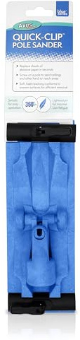 Axus Decor Quick-Clip Pole Sander (Blue Series) 360 Degree Swivel Ability Poler Sander Head Compatible with All Abrasive Paper & Fits Most Extension Pole for Professional Contractor & DIY Enthusiasts