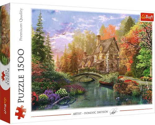 Trefl, Puzzle, Haus am See, 1500 Teile, Premium Quality, für Erwachsene und Kinder ab 12 Jahren