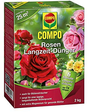 Compo Fertilizzante per rose a lunga durata, 4 kg, confezione risparmio (2 x 2 kg)