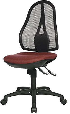 Topstar OP200G27 Open Point SY, Bürostuhl, Schreibtischstuhl, ergonomisch, Bezug bordeaux rot | Made in Germany | Ergonomisch | Drehstuhl, Schreibtischstuhl | höhenverstellbar | Geprüfte Sicherheit nach GS-Intertek