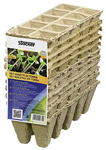 STOCKER Set vasetto in Fibra di Torba 22 x 8 x h6 cm